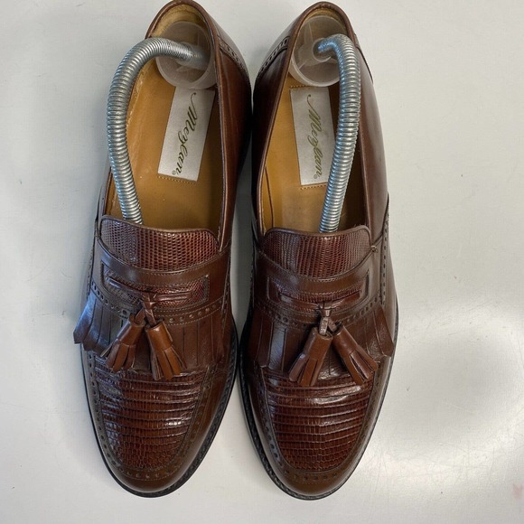 Mezlan Mens Genuine Lizard Handmade brown Kilties Tassel Shoes 8 main image 15